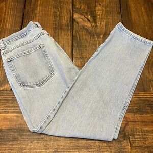 LL Bean Classic Fit Light Wash Denim Jeans Mens 33x29 Made in Mexico, cotton
